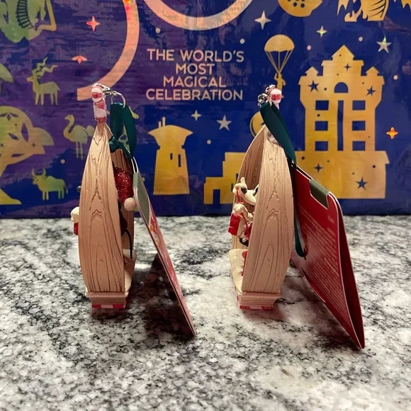 Disney Sketchbook Mickey Cheer and Minnie Joy New Ornaments